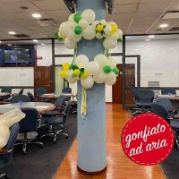 decoro anello per colonna con palloncini
