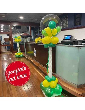 bubble totem giallo e verde