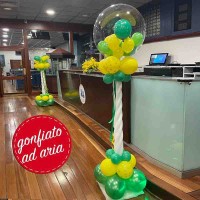 bubble totem giallo e verde