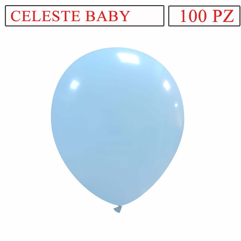 Palloncini Celeste Baby 5 Pollici Cm13 Pz100