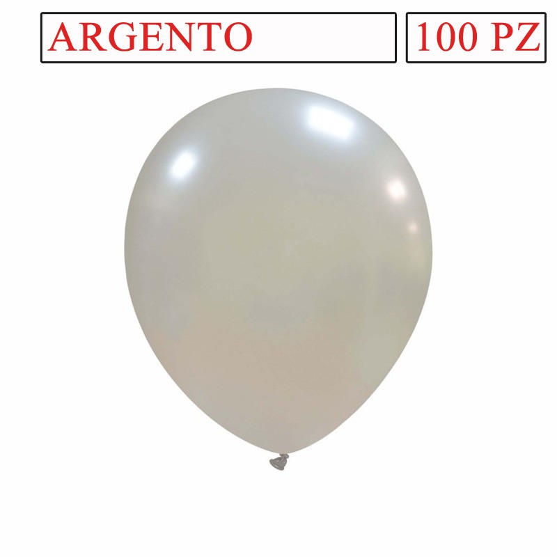 palloncini 5 pollici argento metal