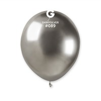 palloncini shiny argento 5 pollici