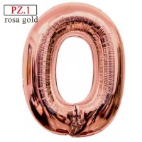 palloncino numerone 0 maxi rosa gold