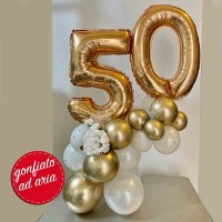 centrotavola numero 50 oro