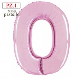 palloncino numerone 0 maxi rosa