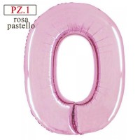 palloncino numerone 0 maxi rosa