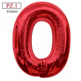 palloncino numerone 0 maxi rosso