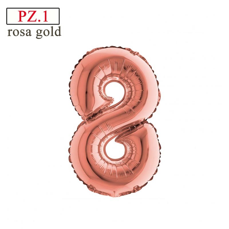 palloncino 8 rosa gold medio