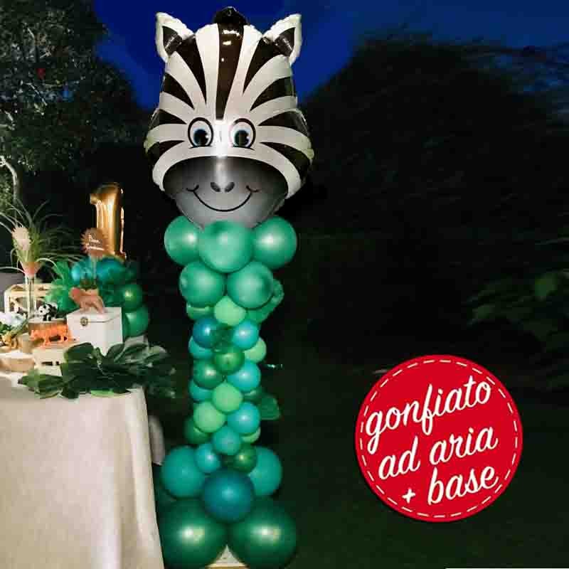 totem palloncini zebra