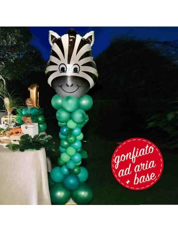 totem palloncini zebra