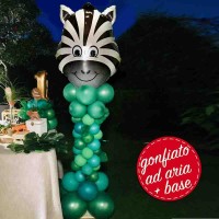 totem palloncini zebra