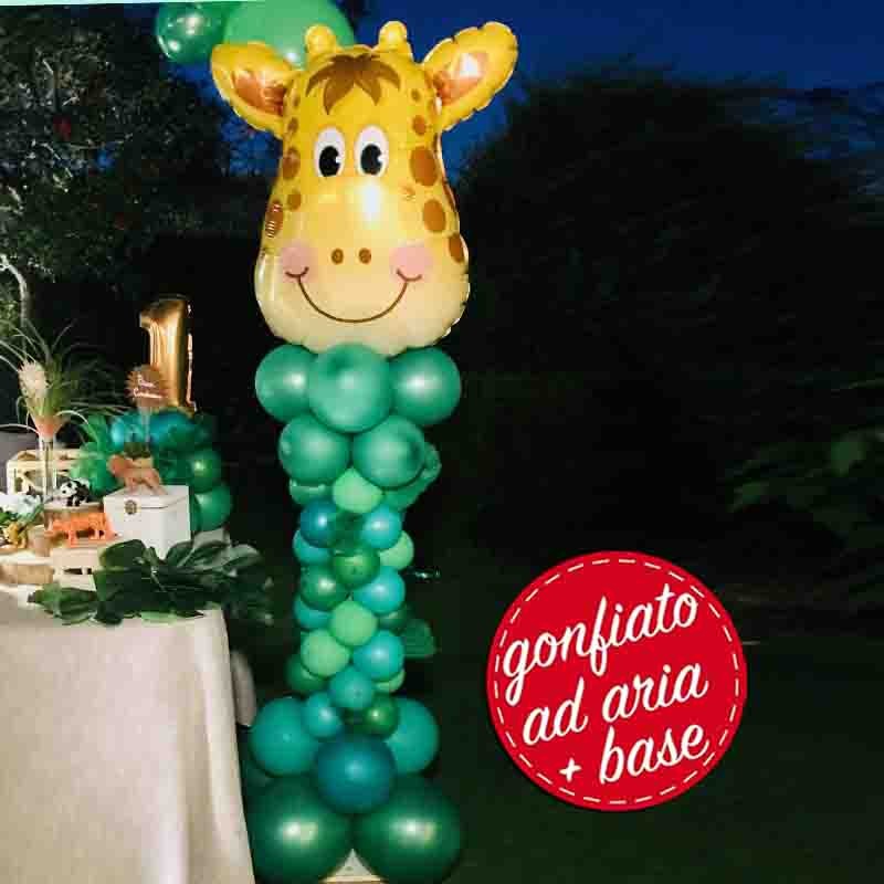 composizione alta palloncini giraffa