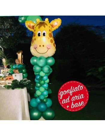composizione alta palloncini giraffa
