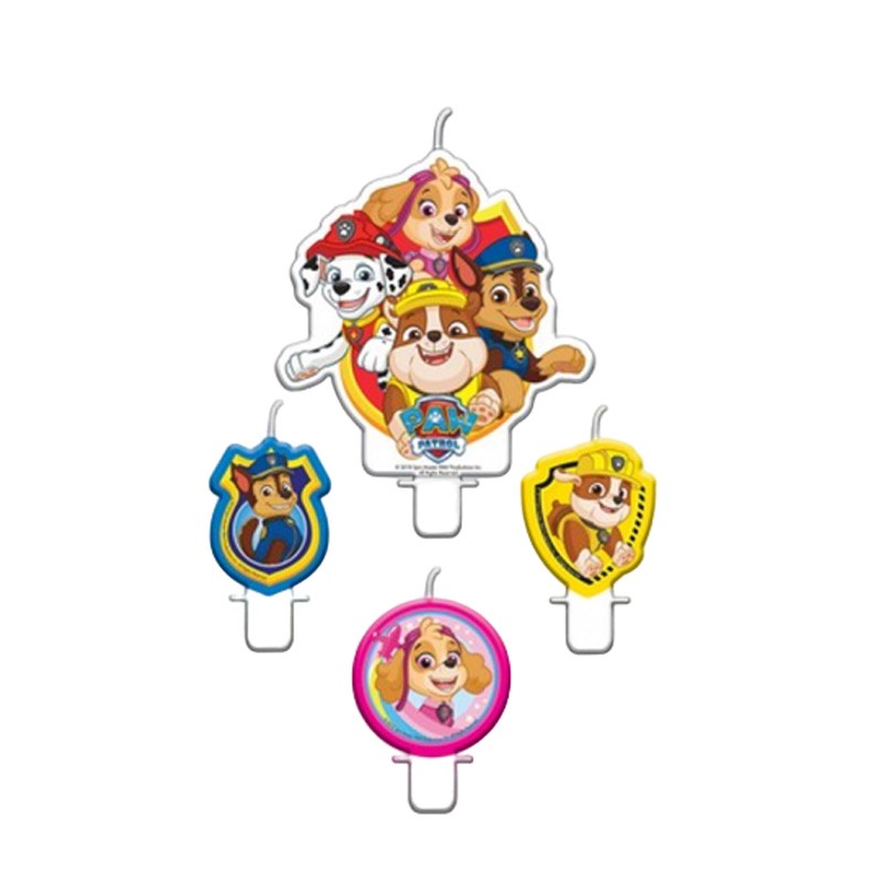 candele Paw Patrol 4 pezzi