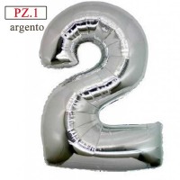 palloncino numero 2 argento cm.100