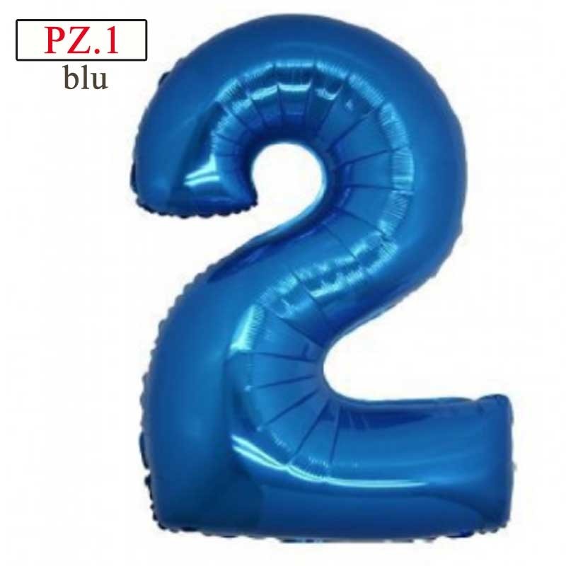 palloncino numero 2 blu cm.100