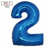 palloncino numero 2 blu cm.100