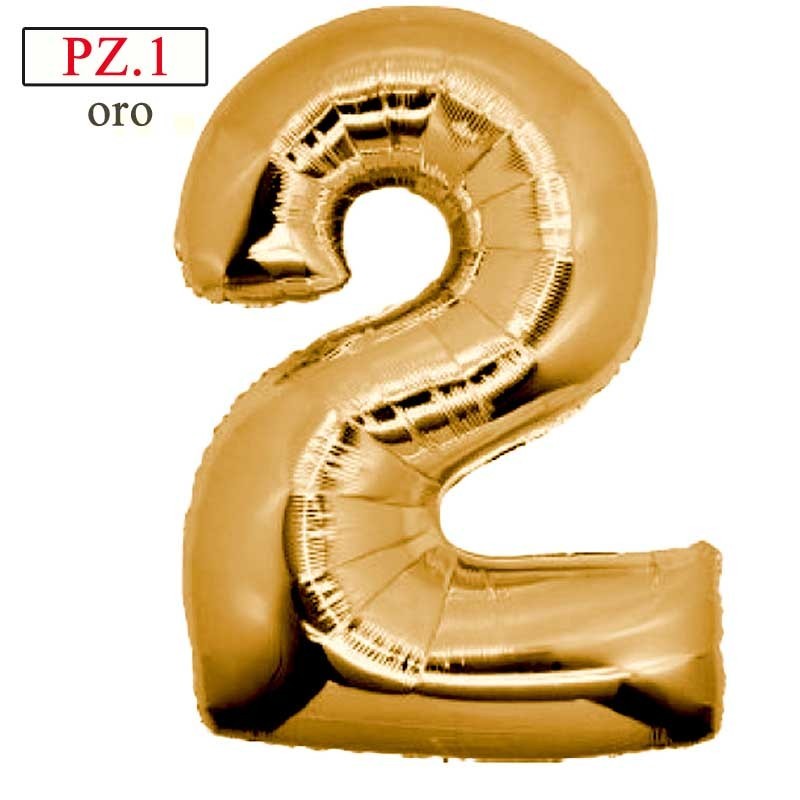 palloncino numero 2 oro cm.100