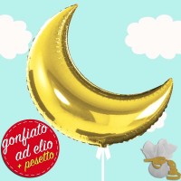Palloncino Luna Oro Chiaro Maxi Ad Elio