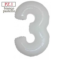 palloncino numerone 3 bianco maxi