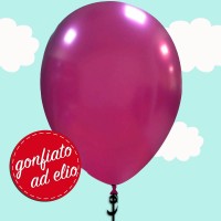 palloncino bordeaux metallizzato gonfiato ad elio