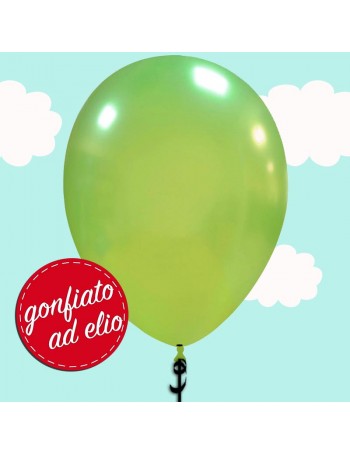 Palloncino 13" Verde lime metallizzato ad elio