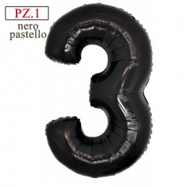 palloncino numerone 3 nero maxi