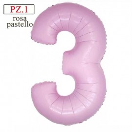 palloncino numerone 3 rosa maxi