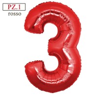 palloncino numerone 3 rosso maxi