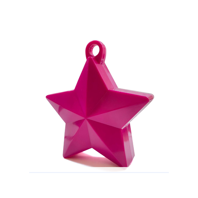 pesetto per palloncini a forma di stella fucsia