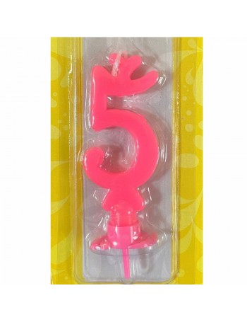 candela numero 5 rosa hot