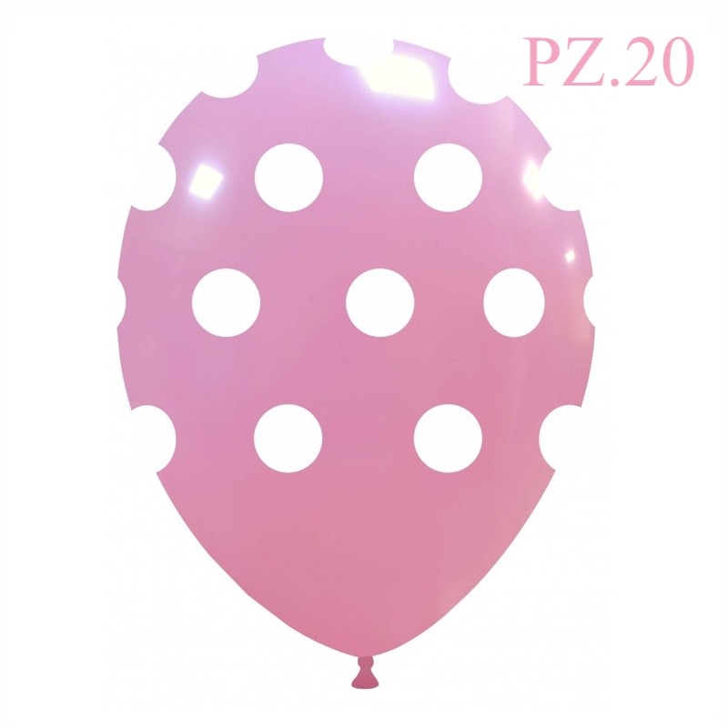 palloncini rosa a pois 20 pezzi