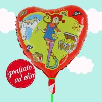 palloncino cuore di Pippi Calzelunghe