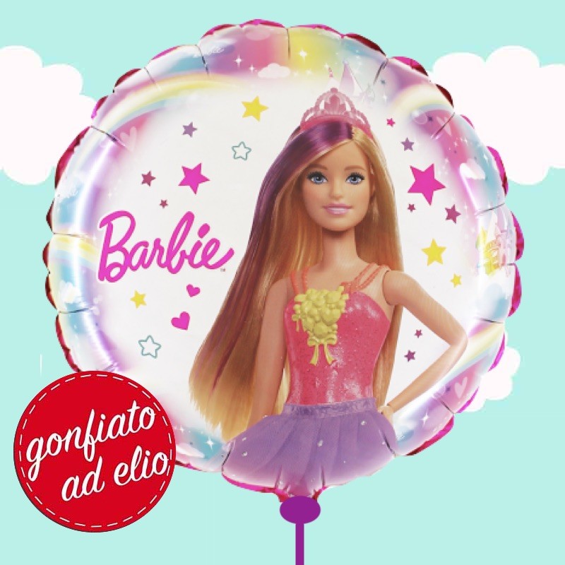 palloncino barbie rotondo ad elio