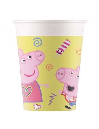 bicchieri peppa pig messy cartoncino
