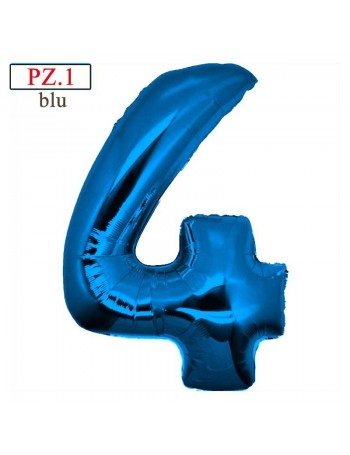 palloncino numero 4 blu maxi