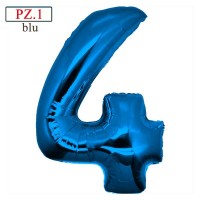 palloncino numero 4 blu maxi