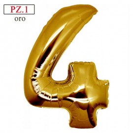 palloncino numero 4 oro maxi