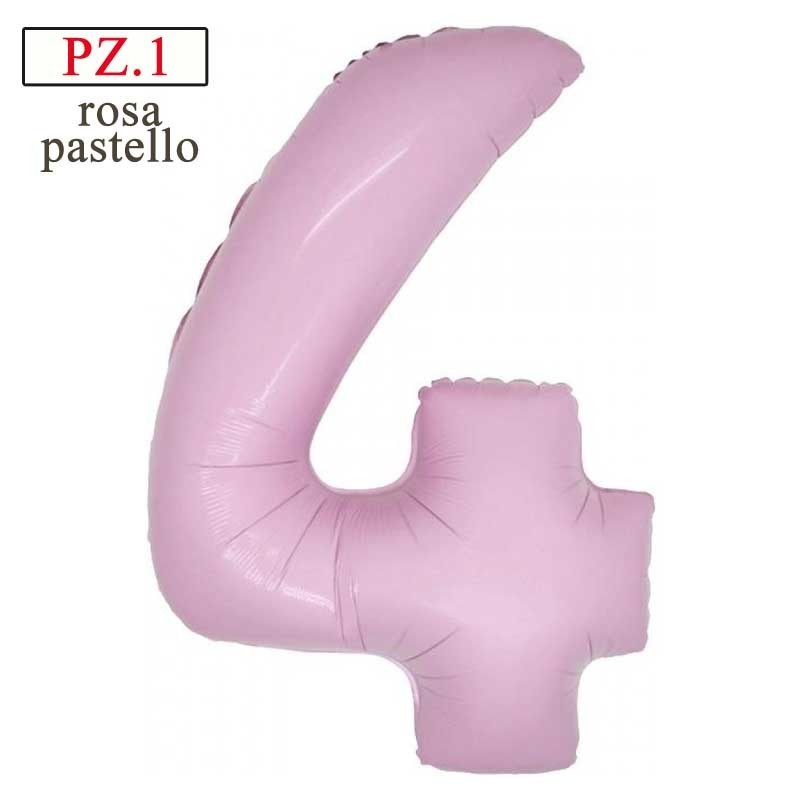 palloncino numero 4 rosa maxi