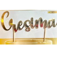cake topper cresima oro