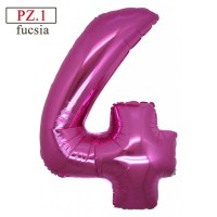 palloncino numero 4 fucsia maxi