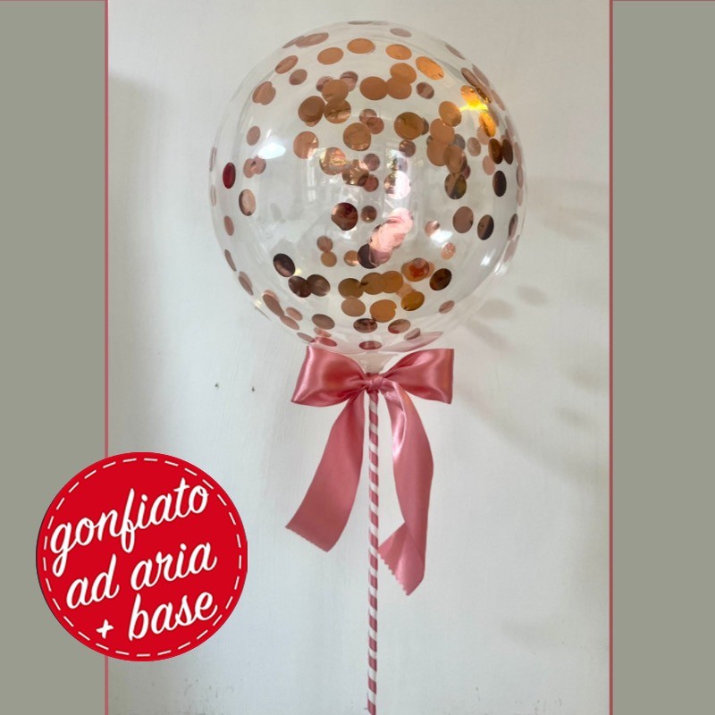 mini bubble pois rosa gold