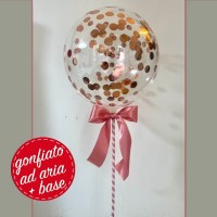 mini bubble pois rosa gold