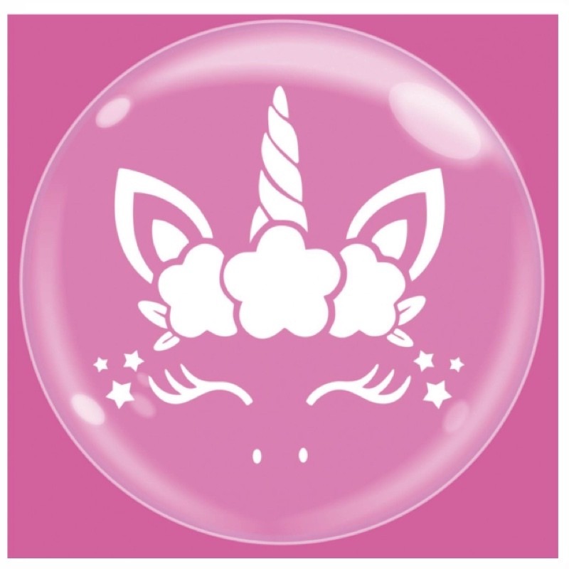palloncino bubble unicorno