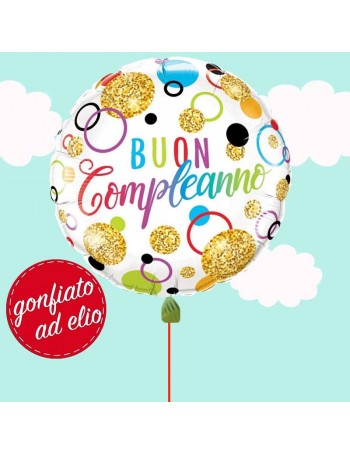 palloncino buon compleanno a pois ad elio