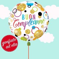 palloncino buon compleanno a pois ad elio
