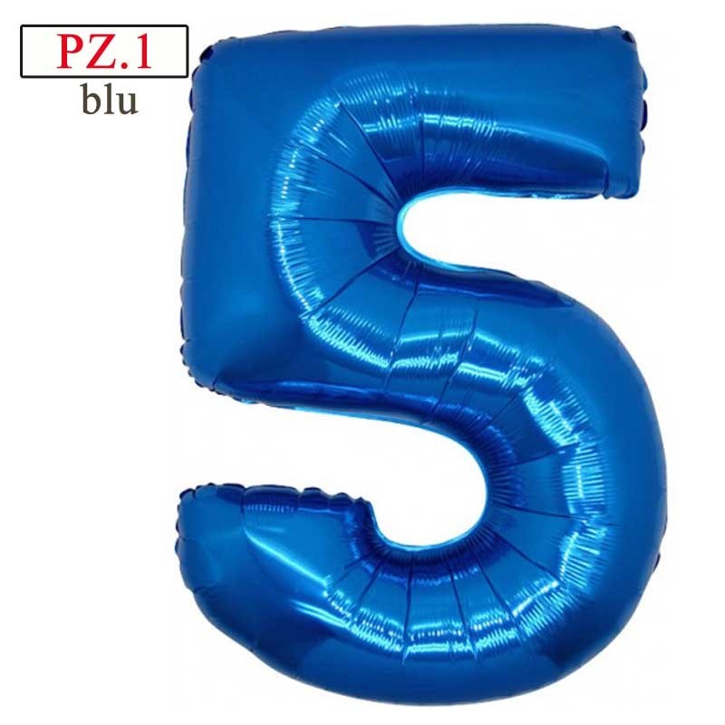 palloncino numerone 5 blu maxi