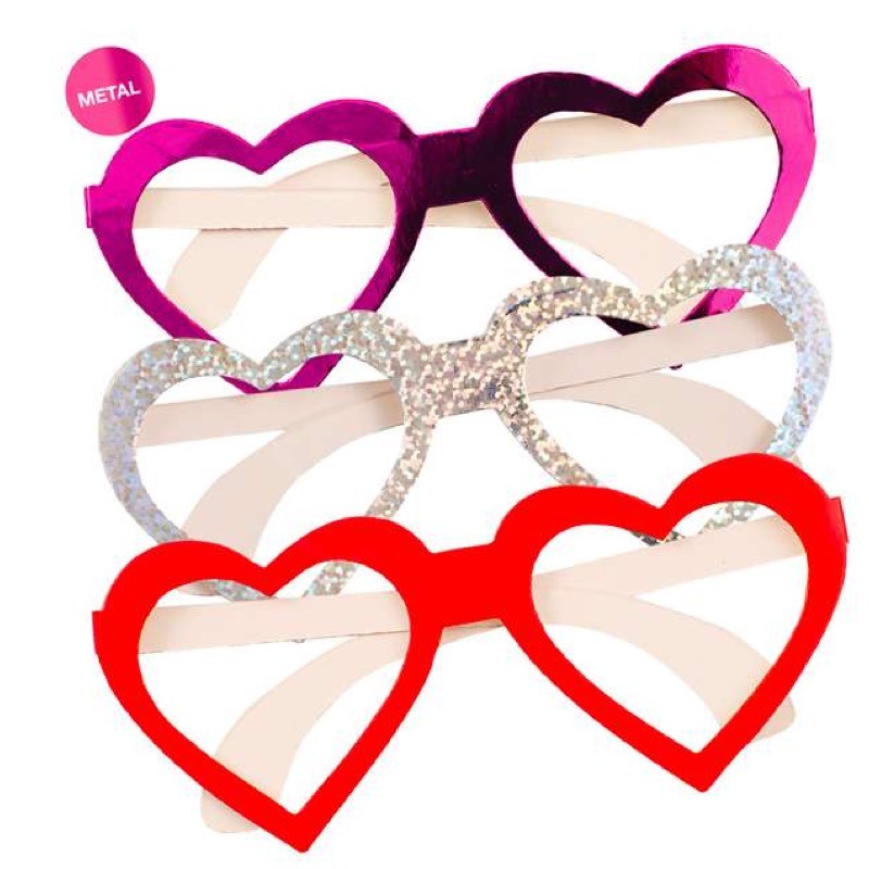 occhiali cuore carta