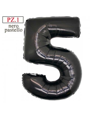 palloncino numerone 5 nero maxi