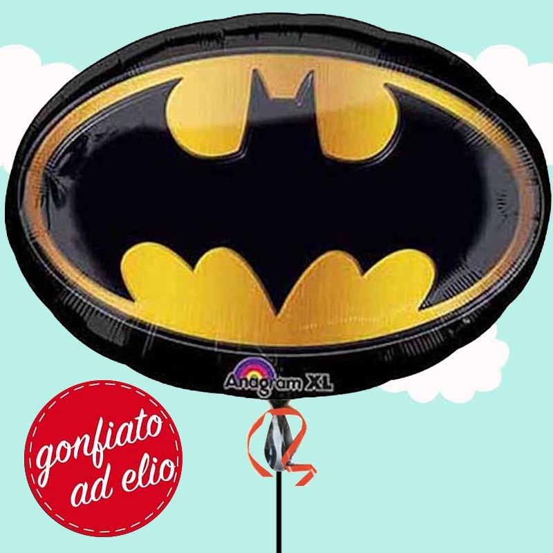 palloncino stemma di batman ad elio